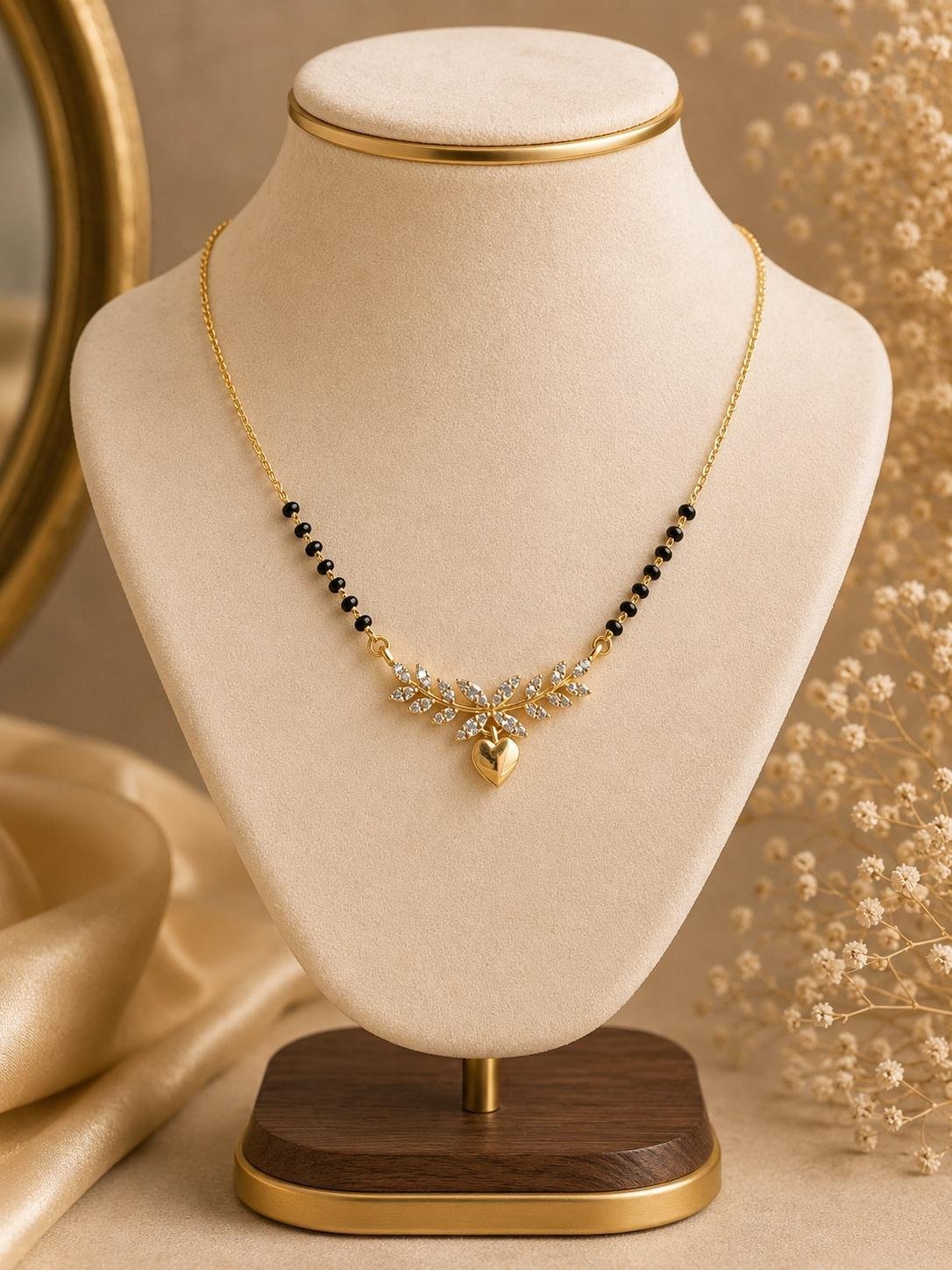 Vallari Leaf & Heart Mangalsutra
