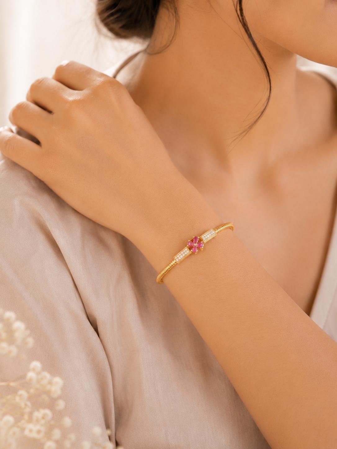 Kusum Ruby & Diamond Bangle